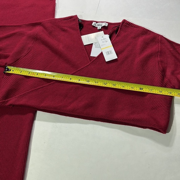 Sam Edelman Allie Cherries Jubilee long sleeved cropped sweater & midi dress med - Picture 11 of 16